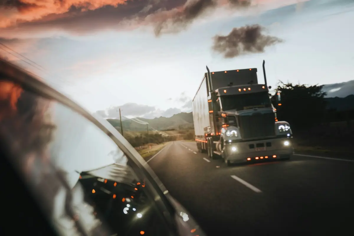 Truck on an express delivery run